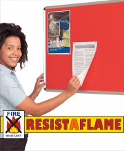 Resist-A-Flame Satin Aluminium Frame Notice Boards